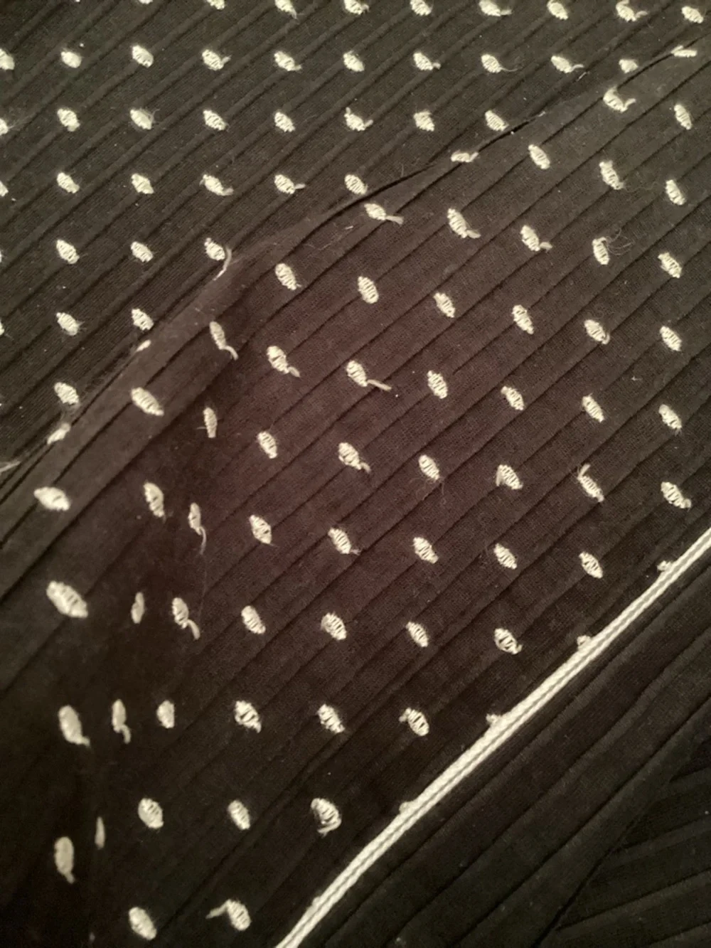 **PAIR ** BLACK WITH WHITE EMBROIDERY 15